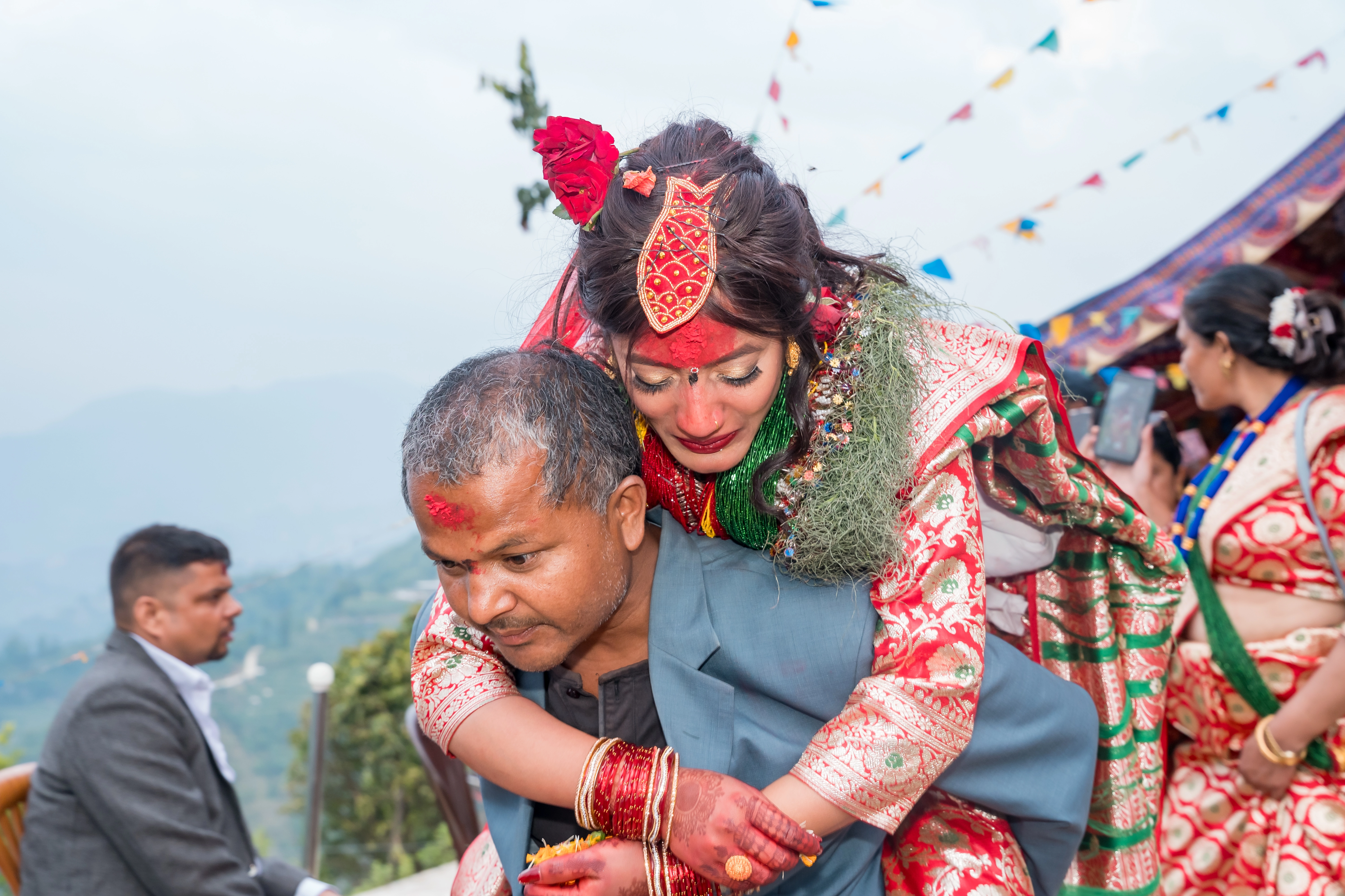 Bride's emotion on Wedding